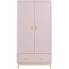 Rebecca Mobili Armadio per Bambini, Guardaroba Compatto, Rosa Marrone, MDF Pino, con 1 Cassetto 2 Ante, Salvaspazio - Misure HxLxP: 175 x 80 x 55 cm - Art. RE6987