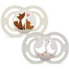 MAM Perfect Confezione Doppia Succhietto 6+ Mesi (Set da 2), Ciuccio MAM 6-16 mesi in silicone per un sano sviluppo orale, Kit da 2 accessori neonato con porta ciuccio sterilizzatore, Neutro