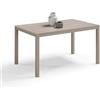 REDÒKASA Tavolo da pranzo allungabile 130x80 modello GIOTTO MADE IN ITALY con allunga laterale 40 cm per sala da pranzo, cucina e soggiorno, design moderno (Olmo - Gambe Tortora)