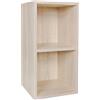 FineBuy Scaffale Legno Sonoma 30x60x30 cm con Due vani portaoggetti | Ripiano Piccolo in Legno in Stile Moderno | Scaffale in Piedi libreria