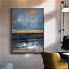 RGVV Quadri Astratti Dipinti A Mano Su Tela,Originale Dipinto A Mano Dipinto Ad Olio Oceano Alba Immagini D'Arte Pittura Murale Senza Cornice Lamina D'Oro Opere D'Arte Con Texture Grande Decorazione Dell