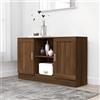 TJROO Credenza Vetrina con Ante 120x30,5x70 cm Mobile Contenitore Armadietto con Ante Credenza Espositore Mobile da Salotto Mobile Alto Mobiletto Ingresso Legno ingegnerizzato, MDF Rovere Marrone
