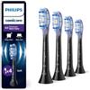 PHILIPS Sonicare G3 Premium Gum Care, testine di ricambio originali, nero, confezione da 4, HX9054/88, Nuovo, 4 Testine