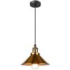 LEDSone Modern Vintage Retro Industriale Giallo Ottone Applique da Parete Lampada a Sospensione Lampada Paralume