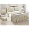 SaRani Coprirete con Volant Rete Matrimoniale Trapuntato Imbottito con Elastici MATILDE (Beige, Matrimoniale)