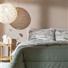 BASSETTI, COMPLETO LETTO MATRIMONIALE, VERDE, CLOUD 240 cm x 280 cm