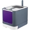 HUOLE Vassoio per lettiera per gatti autopulente, vassoio per lettiera per gatti, autopulente per gatti, per gatti con raggi ultravioletti, 44,5 x 36,5 x 34,5 cm, bianco e UV