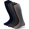 PASINI FASHION Calze Lunghe in Filo di Scozia - Collezione ELEGANT Eleganza e Comfort per Tutti i Giorni, Confezione da 6 paia. (IT, Numero, 38, 40, Regular, Regular, Blu, Bordeaux, Verde, Grigio, Asfalto)