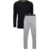 CR7 Men's Long Sleeve Pyjama Set Pigiama, Nero, M Uomo
