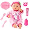 Bayer Design 93363AN Bambola 33 cm, 24 suoni del bambino, con ciuccio, biberon e altri accessori