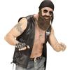 W WIDMANN MILANO Party Fashion, Kit accessori biker, bandana, barba finta, versatile, comodo, dimensioni pratiche, qualità durevole, perfetto per i tuoi travestimenti!