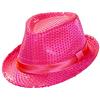 W WIDMANN MILANO Party Fashion - Cappello fedora neon con paillettes, accessorio per costumi da donna e da uomo, Carnevale e feste a tema