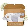 MIMUSELINA Set Regalo Neonato | Cesto Nascita Bimbo o Bimba | Regalo Nascita Originale | Regali Baby Shower Unisex | Cofanetto Neonato Disponibile in Diverse Dimensioni | Tibet, Medium