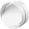 VENTS Connettore per tubi con valvola di ritorno, 100 mm, tubo di ventilazione, tubo di ventilazione, canale in PVC, raccordo in plastica ABS, bianco, Ø 100 mm