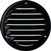 LIRAST Ø 100mm Nera Rotonda Griglia di Ventilazione in Metallo - Griglie D'Aerazione con Rete Anti Insetti