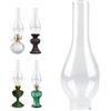 BORDEAG Paralume di Ricambio in Vetro per Lampada a Olio o Petrolio, Base 5 cm, Altezza 24 cm