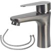 Minnhua Rubinetto Bagno Lavabo in Acciaio Inossidabile 304, Rubinetto Bidet con Tubo Flessibile, Vasca da Bagno, Miscelatore Controllo Acqua Calda e Fredda (Grigio)