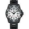 PHOIBOS LEVIATHAN Orologio automatico da uomo 45MM Orologio subacqueo 500M con cinturino in caucciù nero e rivestimento DLC PY032E Bianco