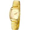 Lancardo Orologio da polso elastico, orologio al quarzo, analogico, per donna, uomo, donna, estensibile, con grande numero, quadrante in lega, oro, L pour Homme