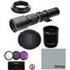 OPTURA HD Teleobiettivo manuale ad alta potenza 500 mm/1000 mm f/8 per Panasonic Lumix GH5 GH4 GH3 GX85 G85 GX850 GX8 GX7 G7 G6