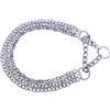 JACK AND VANILLA, Collana a Catena Martingale cromata per Cani, Design Elegante e Durevole, Regolabile per Un Comfort ottimale, 50 cm, 2,5 mm, Colore Cromato