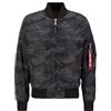 Alpha Industries 1 TT Giacca Bomber Mimetica da Uomo, Black Camo, S