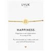 LUUK LIFESTYLE Braccialetto con piccolo ciondolo occhio di Buddha, acciaio inossidabile, portafortuna, semplice ed elegante, Natale, oro