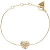 Guess Bracciale da Donna, Collezione in My Heart. Catena Serpente Onde del Cuore brdi Materiale Acciaio Inox in colorazione Oro Giallo. Misura: S. La referenza è JUBB04502JWYGS