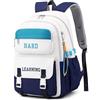 ibalulu Zaino Donna Zaino Scuola, Zainetto Bambina Zaino Scuola Media,Bianco Blu