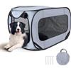 Nobleza Gabbia Portatile per Cani Gatti Auto, Recinto Pieghevole per Cani, Recinto per Animali Domestici in Tessuto Oxford Impermeabile Placcato Argento 210D, Adatto per Interni ed Esterni, 93*54*54cm