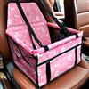 bangminda STARPIA Seggiolino per Auto per Cane e Gatti, Coprisedile per Cani Gatto Pet Car Seat Cover con Cintura di Sicurezza e Tappetino, Sedile di Automobile Impermeabile Pieghevole (Osso Rosa)