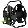 Relaxdays Avvolgitubo Acqua, Carrello Avvolgi Tubi 30 m, 1/2, Acciaio, Plastica, Portatubo HLP: 38x42x31 cm, Nero Verde