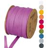 Halbach Seidenbänder Nastro di cotone, 10 mm x 30 m, 100% cotone, per fai da te, al metro, per decorazioni, fai da te, per lavori di cucito, colore: berry