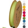 Halbach Seidenbänder Nastro di cotone, 20 mm x 20 m, 100% cotone, per fai da te, al metro, per decorazioni, fai da te, per lavori di cucito, colore: verde chiaro