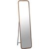 DRW Specchio da pavimento rettangolare con cornice in legno massello naturale 37x4x149 cm