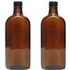 Viva Haushaltswaren Viva-Haushaltswaren Medicina bottiglia in vetro marrone farmacista bottiglie con etichette 2x 250ml marrone