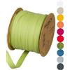 Halbach Seidenbänder Nastro di cotone, 10 mm x 30 m, 100% cotone, per fai da te, al metro, per decorazioni, fai da te, per lavori di cucito, colore: verde chiaro