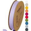 Halbach Seidenbänder Nastro di cotone, 20 mm x 20 m, 100% cotone, per fai da te, al metro, per decorazioni, fai da te, per lavori di cucito, colore: lavanda