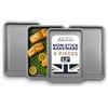 Chabrias Ltd Chabrias - Set di 4 teglie da forno, 32 x 22 cm, doppio rivestimento antiaderente, realizzate in Gran Bretagna