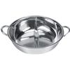 Zerodis Pentola Calda Acciaio Inossidabile Separazione di Due Sapori Pentole da Cucina Minestra Pentole Cucina Casa Utensili da Cucina per Induzione Fornello Gas Forno Elettrico (27cm)