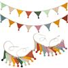 Jisrcha Bandierine Colorate, 2 Pezzi, 2,6 M, Tessuto Catena, Compleanno Bambino, Decorazione Festa, Casa