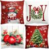 fairymaiden Federe Cuscini Divano Natale Rossa e Bianca 45x45, Set Di 4 Decorazioni Natalizie Copricuscini Divano, Cuscini Natalizi Per Divano Home Decor, Cuscini Sedie Natalizi Christmas Pillow, Merry Christmas