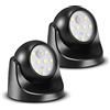 Proxinova Faretto LED a Batterie - 2 Unità - Sfera Estraibile, Rotazione 360°, 150 Lumen, Faretti LED con Sensore di Movimento PIR, Luci di Sicurezza, Facile Fissaggio
