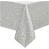 Romanstile Tovaglie Antimacchia Rettangolari 140x100 cm Grigia Jacquard Tovaglie Copri Tavolo da Interno Elegante 6 Posti per Primaverile Pasqua Feste Giardino Esterno Compleanno Ristorante,Bar,Caffè