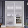 Smonter Luckup - Tenda a rullo zebra, fissaggio facile, con accessori di montaggio, avvolgibile, Tessuto, Grigio, 60CMx230CM