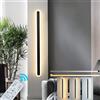 ZTWLEED 32W/80CM Applique da Parete LED Dimmerabile con Telecomando | Dimmerabile 10%-100%,3000K-6000K,Lampada da Parete Lunga Nero 110-240V per Camera da Letto Soggiorno Hotel Scala Corridoio
