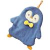 Enforose Simpatico Asciugamano Quadrato Appeso in Velluto Corallo con Pinguino, Asciugamani Asilo,Homes asciugamani cucina,Graziose Salviette Assorbenti Per Il Bagno di Casa(Così pingvin)