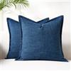 LRartdeco Copri Federe Cuscini per Divano 40 x 40 Blu Navy Copricuscini Cuscino Divano fodere cuscini Moderni Copri Aspetto Lino Decorativi per Camera da Letto Soggiorno Sedie Divani Home Deco