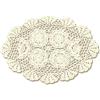 gracebuy Beige 20 x 40 cm ovali 100% fatti a mano Crochet Lace Placemats Centrini