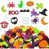Meleager Adesivi Halloween, 500 Pezzi Stickers Schiuma Glitterati, Zucca Pipistrello Ragno Adesivi Bambini Autoadesivi per Accessori Fai da Te, Regali, Scrapbooking, Biglietti Invito